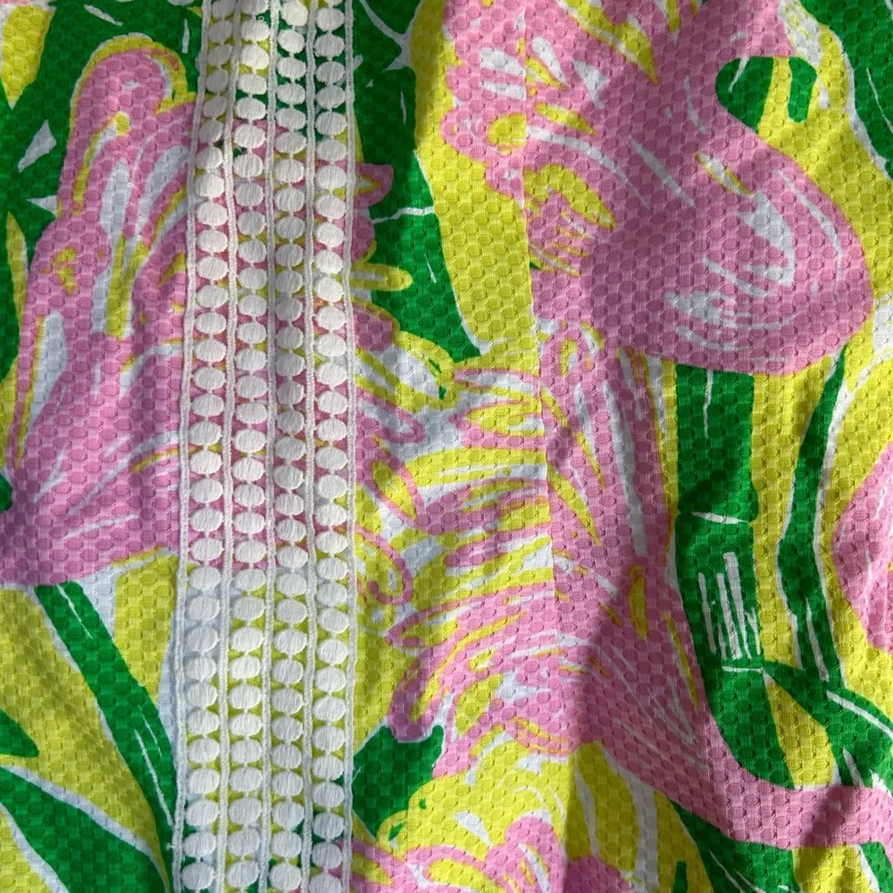 Lilly Pulitzer Pink Green Floral Shift Dress - Picture 2 of 6